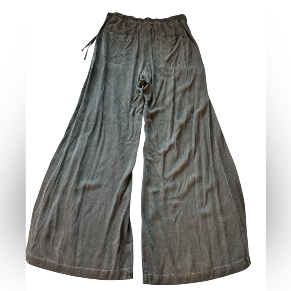 XCVI wide leg distressed drawstring wide leg pants medium gray - Picture 2 of 11